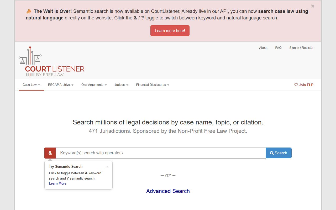 CourtListener free federal case research for Arlington County dockets